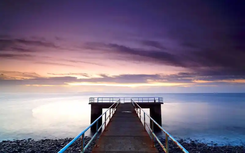 冷静,pier,sea,sunset,nature,landscape,beach,calm,壁纸,高清壁纸