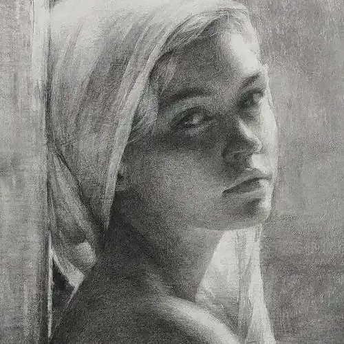 牛!她们画素描不用笔,却能把人物画得如此逼真,细节放大更让人惊叹