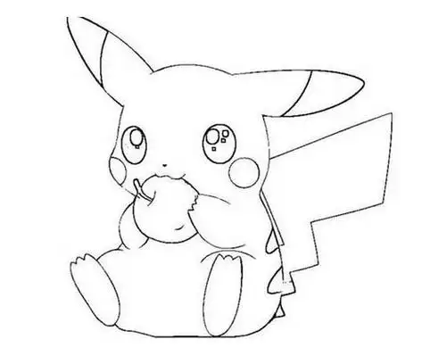 皮卡丘的卡通简笔画简单的,好画的,萌萌的图片卡通简笔画图片大全可爱