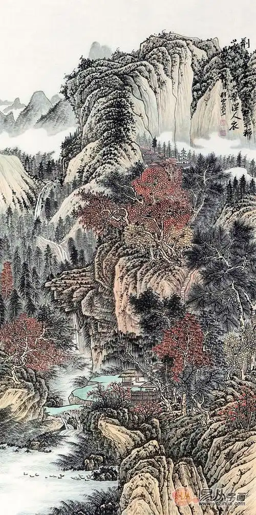 国画山水画家李林宏摹宋元山水画作品欣赏古意盎然