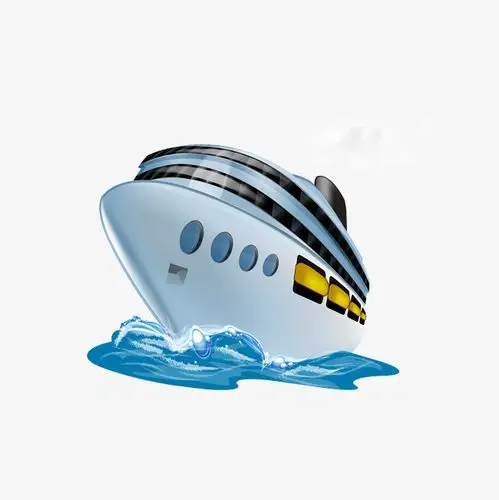 游艇插图矢量彩色漂亮游艇