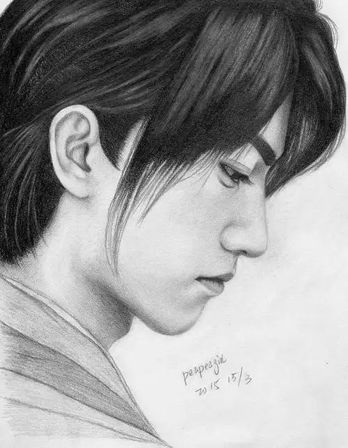 临摹陈晓版神雕侠侣剧照杨过