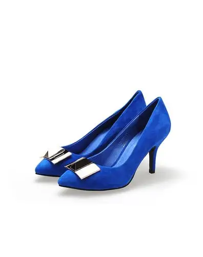 麦露迪melodie蓝色欧美性感高跟真皮尖头单鞋xd11683102_唯品会