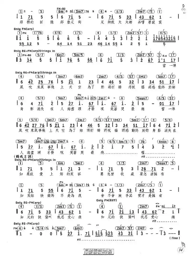 乐谱 #关注我每天坚持分享知识 《知足》五月天曲谱分享#好