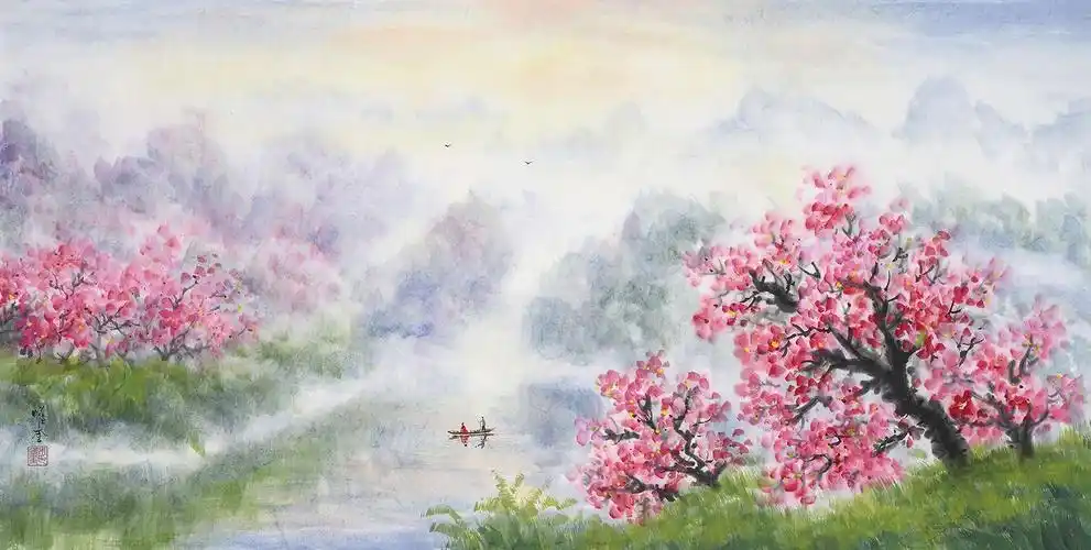 朱曜奎晚年变法"淡彩国画·耄耋幻境"