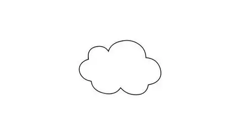云朵花边漂亮手绘简笔画