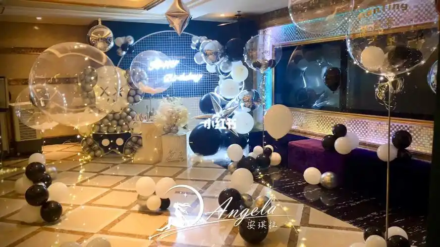 潮州成人礼的18岁生日布置ktv气球派对