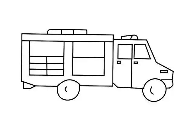 消防车的简笔画