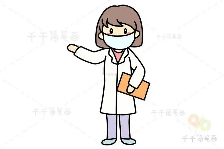 简笔画图片大全戴口罩的医生护士简笔画简单又漂亮医生简笔画图片画法