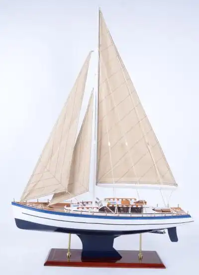 创意木质美国帆船模型家居收藏摆件80公分商务开业乔迁礼物送领导