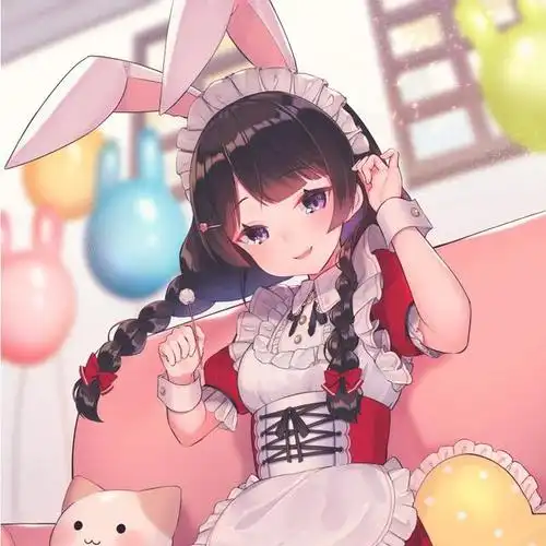 又萌又可爱的兽耳娘兔耳头像