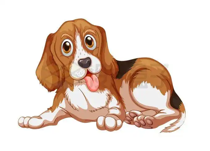 卡通比格犬可爱宠物狗狗5308035矢量图片免抠素材 生物自然-第1张