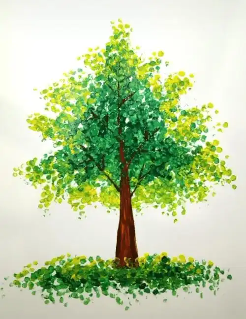 用颜料画各种树怎么画1