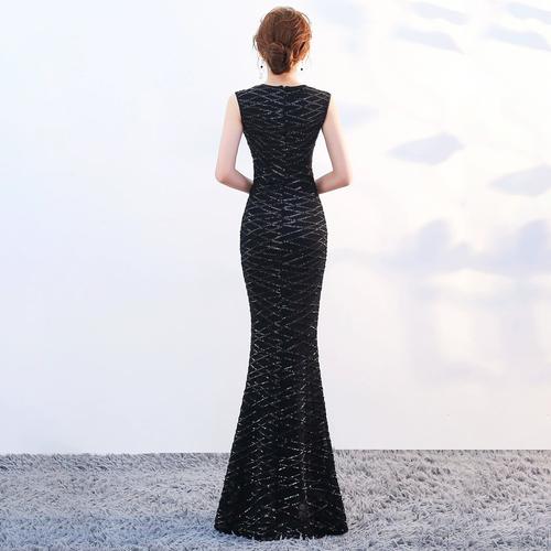 晚礼服女轻奢气质女神范名媛聚会亮片闪亮晚宴年会派对鱼尾连衣裙
