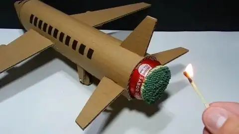教你用纸板做个航天飞机《创意手工diy》