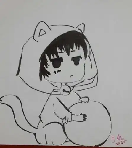 张起灵q版萌图简笔画