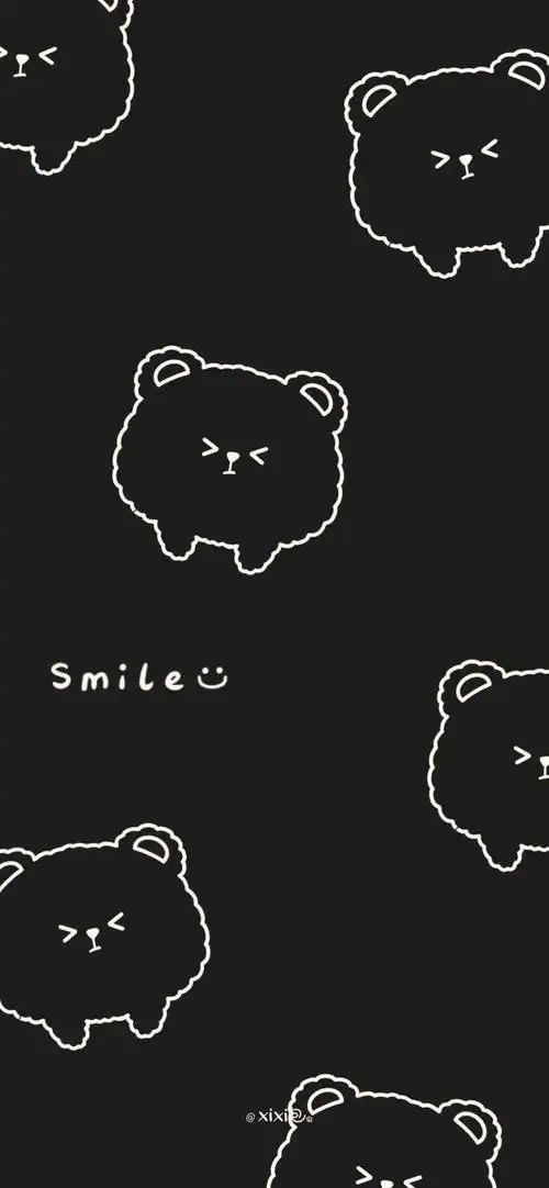 可爱简约小熊手机壁纸