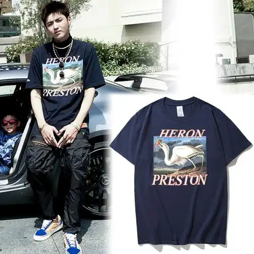 中国新说唱同款短袖t恤吴亦凡夏季纯棉圆领宽松大码男女情侣半袖