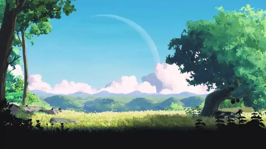 《风》春天 风的声音 绿色 山 小清新 1080p(横向动态壁纸)