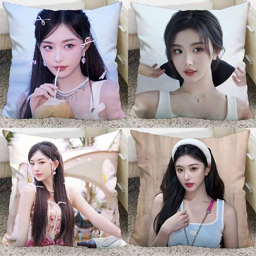 孔雪儿明星抱枕双面定制照片周边创意美女礼物沙发枕头毛绒靠背垫