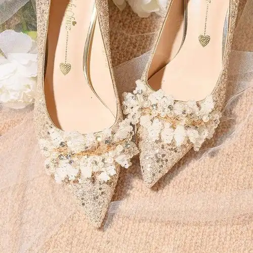 婚鞋高跟鞋主婚纱两穿2022年新款新娘鞋