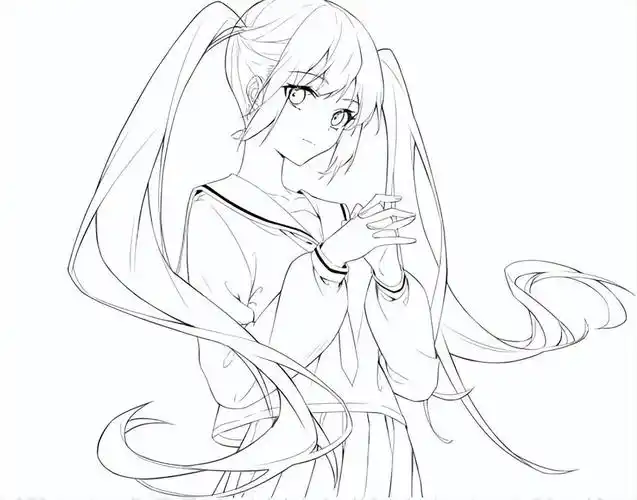 动漫人物女生头发画法