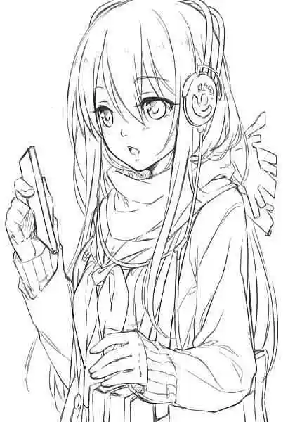 线稿漫画卡通人物绘画平面灵感素材二次元braclasstextmetameta