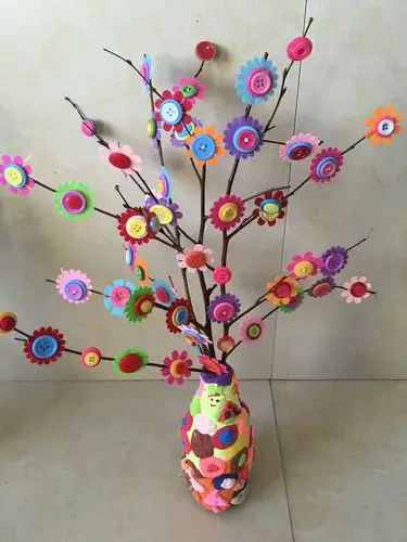 点缀精彩生活,创意多彩纽扣花!