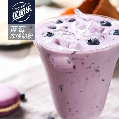 yogural优酪乐纯进口发酵蓝莓冻酸奶粉发酵菌粉冰优格冰