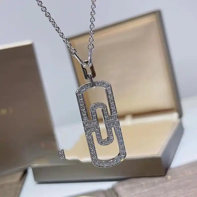 bvlgari宝格丽满钻parentesi 回形针项链 bvlgari宝格丽满钻parentesi