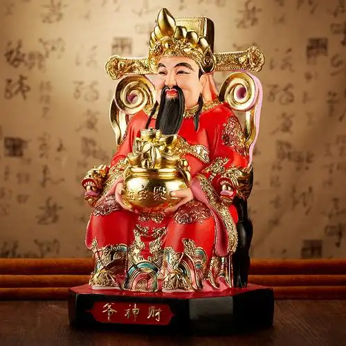 慈缘阁树脂比干文财神爷佛像招财摆件客厅办公室开业摆件