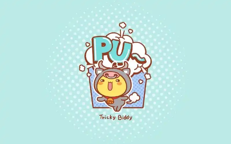 油爆叽丁卡通牛牛图片桌面壁纸