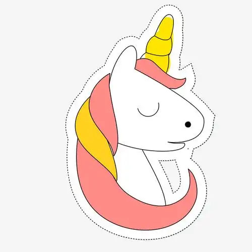 卡通可爱睡梦中的独角兽