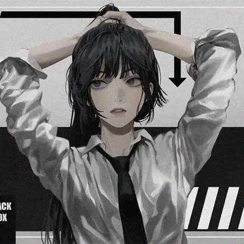 黑发动漫女头二次元女生头像