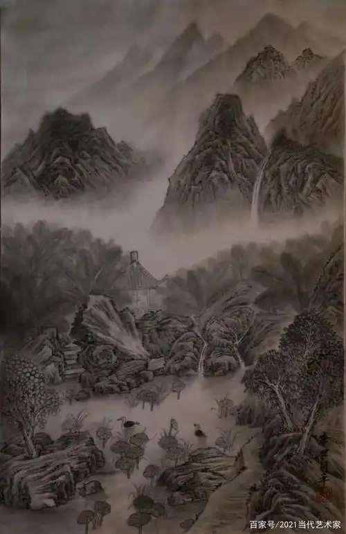 笙歌一曲扬州梦冯月平水墨画作品品鉴