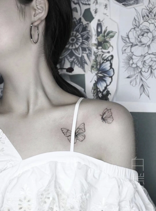 2020最新蝴蝶纹身图案大全女仙气飘飘的蝴蝶纹身设计15