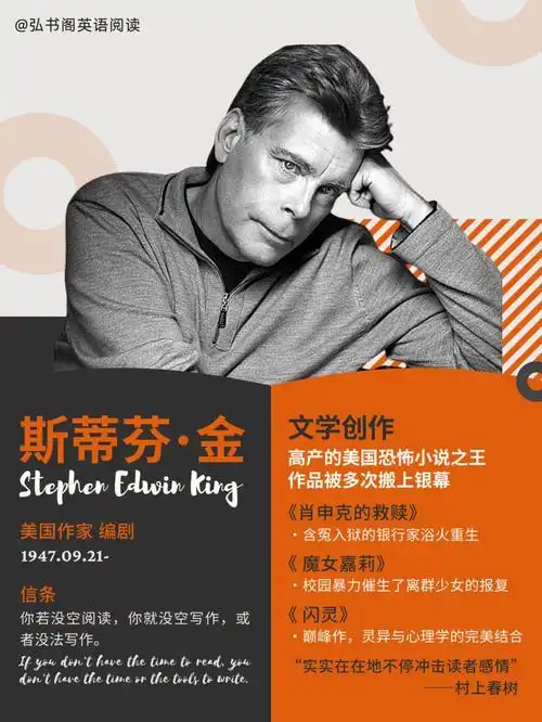 989月21日,是美国作家,编剧史蒂芬·金的生日.