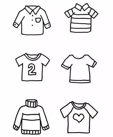 男生简笔画衣服集