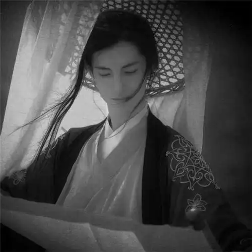 黑白古风男生头像真人