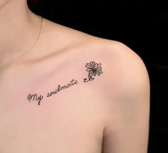 简约锁骨纹身图案女小清新锁骨刺青5