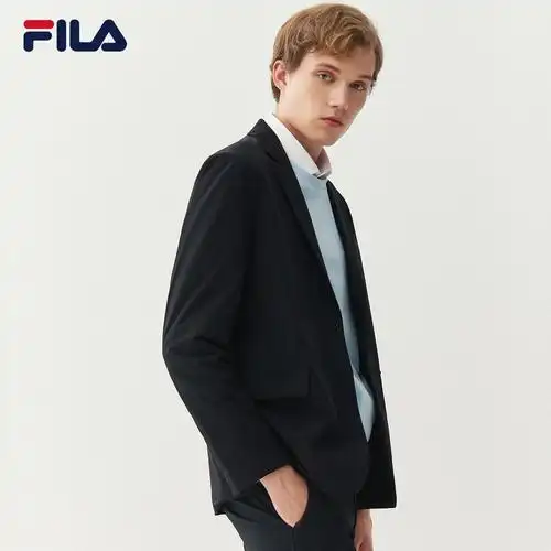 外套fila斐乐官方男士西装2021春季新款加棉运动茄克
