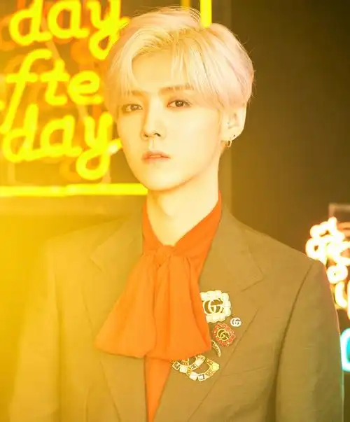 鹿晗银发造型曝光最近无作品又靠美貌营销该有一些代表作了