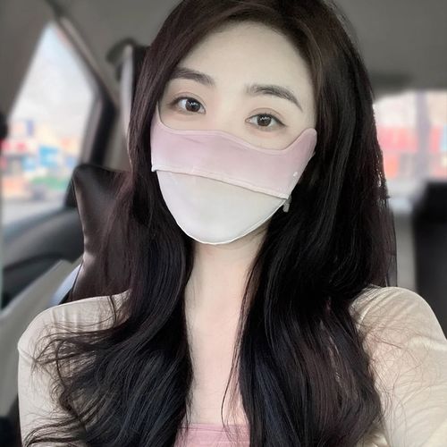 护眼角防晒口罩腮红面罩3d立体遮全脸夏季脸罩女防尘防紫外线冰丝