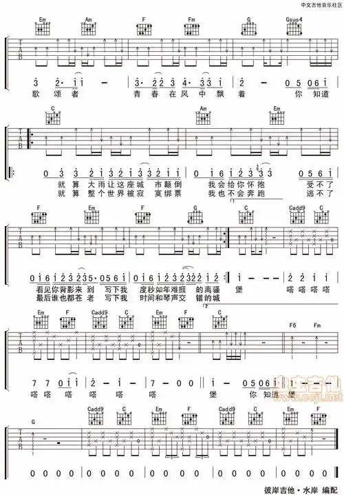 苏打绿苏打绿小情歌吉他谱