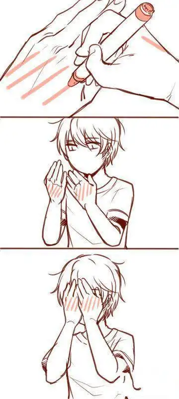 表示害羞的简笔画