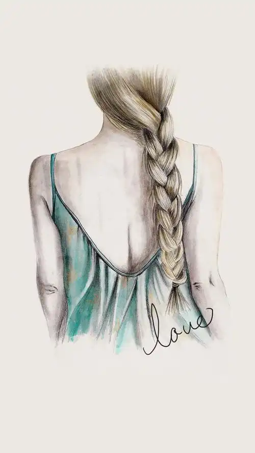 背影line 换不完的插画壁纸.