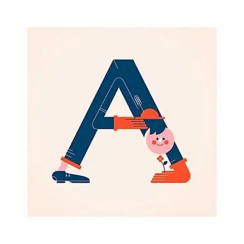 字母a插画作品