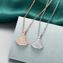 宝格丽项链 520粉钻渐变小裙子项链_阿里巴巴找货神器