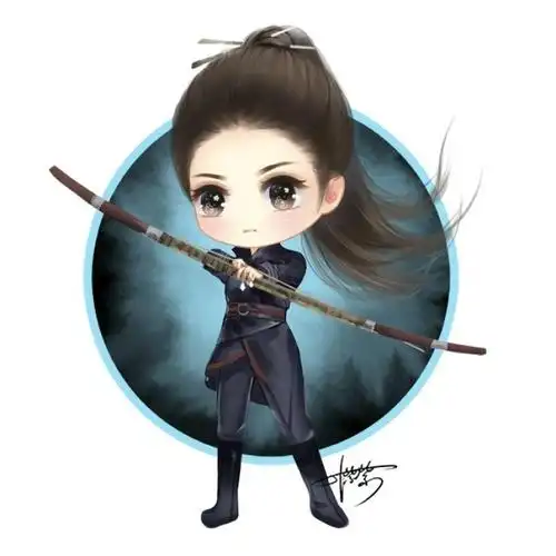 暗搓搓的摸了个q版,带个萌萌哒小头像@赵丽颖