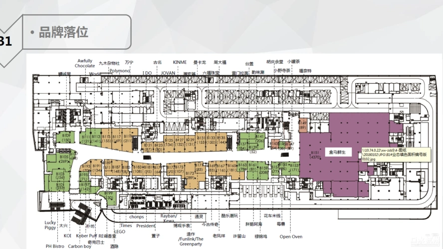 萧山万象汇的招商落位图